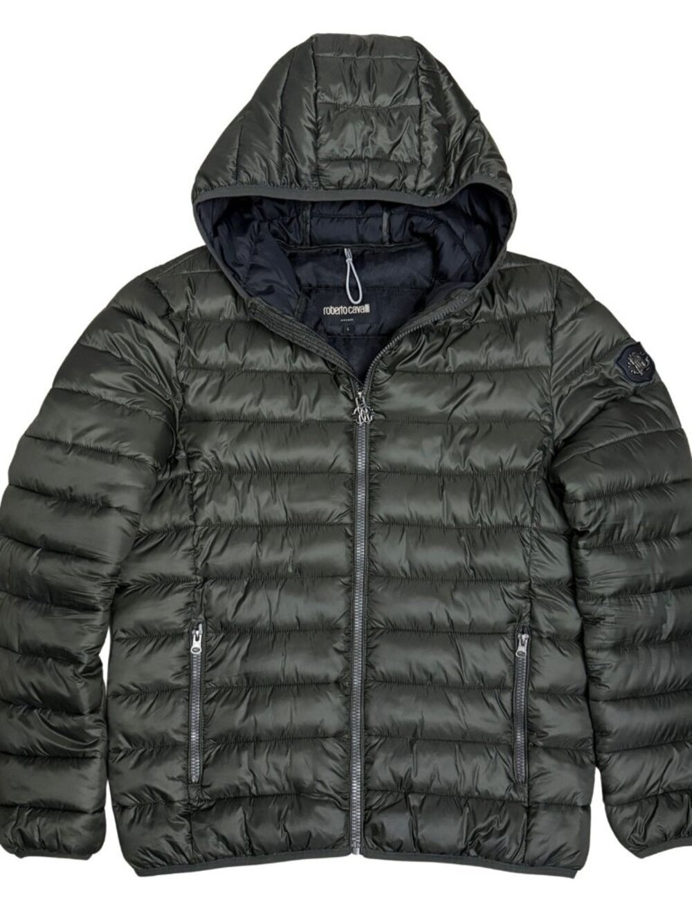 ROBERTO CAVALLI Coat Luxury Designer Winter Puffer Parka Jacket Womens Large